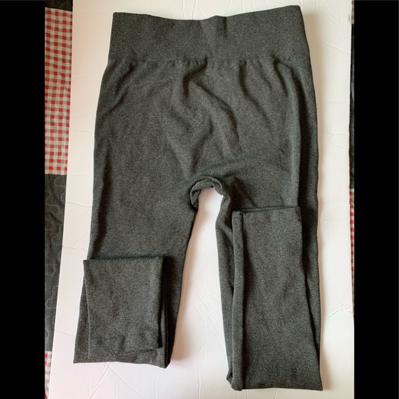 🍉Leggings dark grey fleece lined, seamless thick warm, stretchy, XL, juniors - Picture 3 of 3